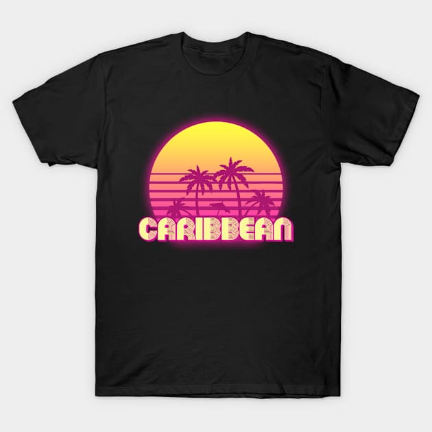 Caribbean retro wave T-Shirt by SerenityByAlex